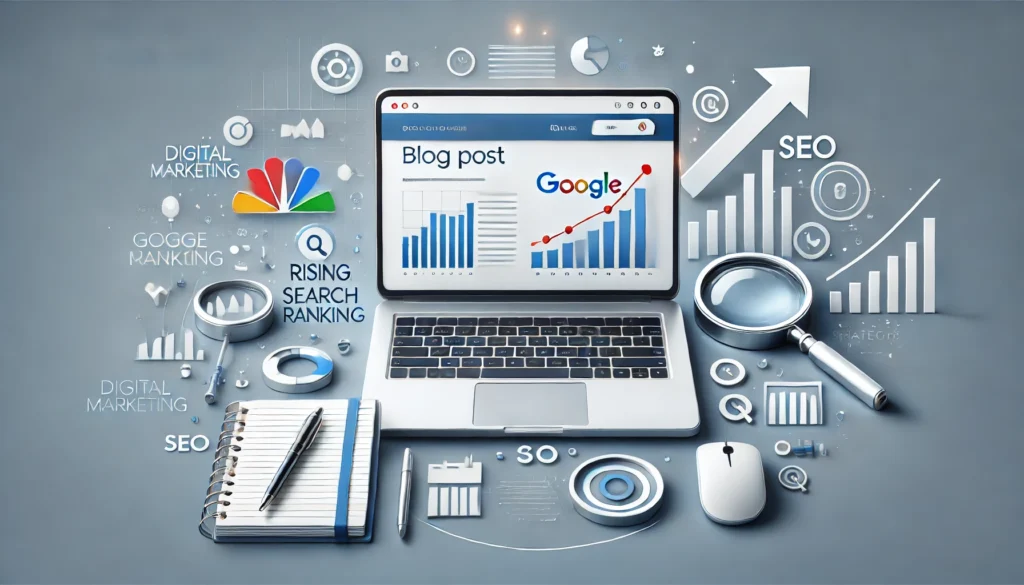 Featured Image: How to Write Blog Posts That Rank on Google - SEO Tips & Strategies